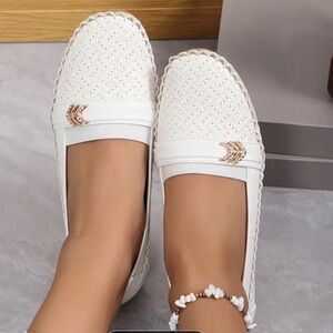 Rhinestone Flat Loafers - Stylish All Day Wear Flats